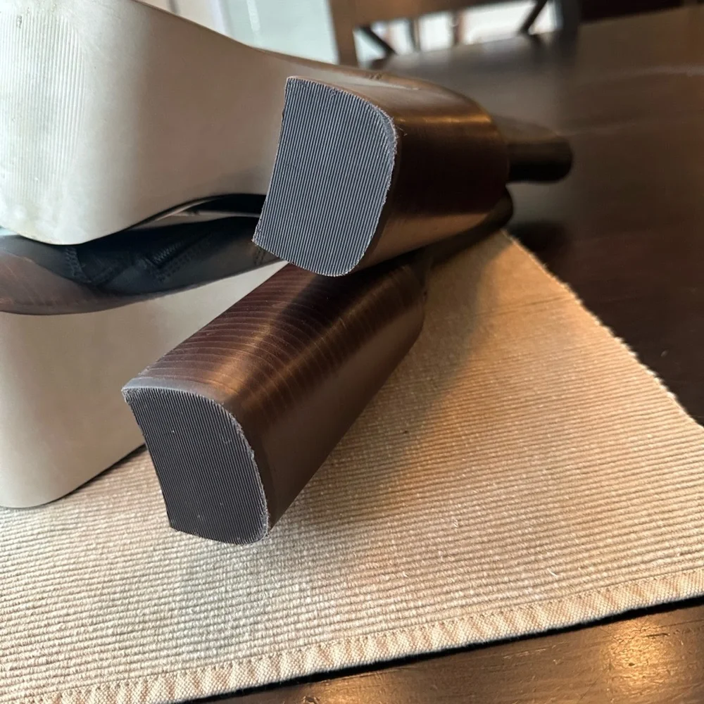 Steve Madden Black Leather Heeled Boots - Picture 7 of 8